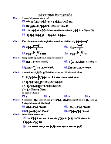 Đề ôn tập Covid 19 Toán 12 - Đề số 1