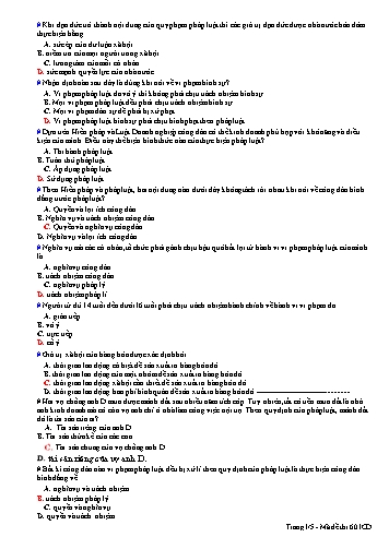 Đề thi rèn kĩ năng làm bài GDCD 12 - Lần 2