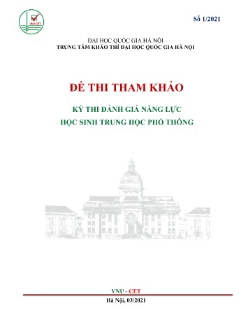 Đề thi tham khảo Kì thi đánh giá năng lực học sinh THPT