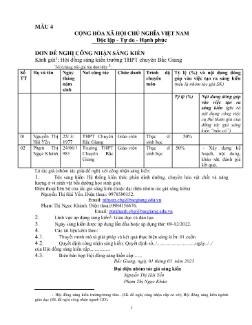 Hệ thống kiến thức phần dinh dưỡng, chuyển hóa vật chất và năng lượng ở vi sinh vật bồi dưỡng học sinh giỏi