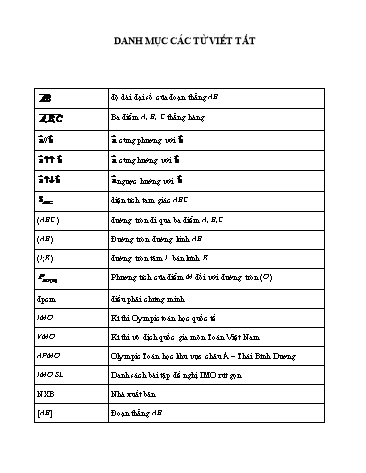Khai thác, phát triển một số bài toán hình học phẳng