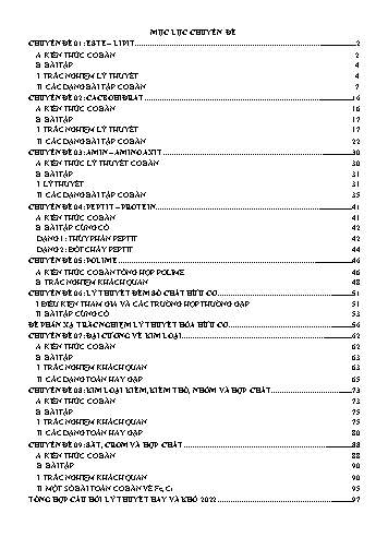 Tài liệu Chuyên đề ôn thi THPT Hóa học - Năm học 2023-2024