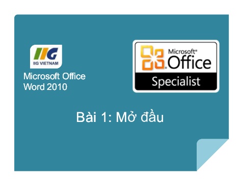Tài liệu học Microsoft Office Word 2010